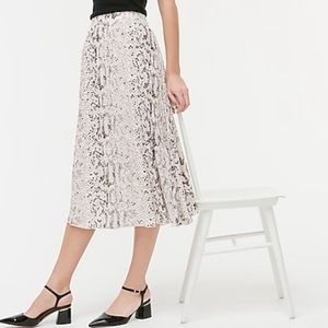 J. Crew animal print pleated midi skirt/reg & plus